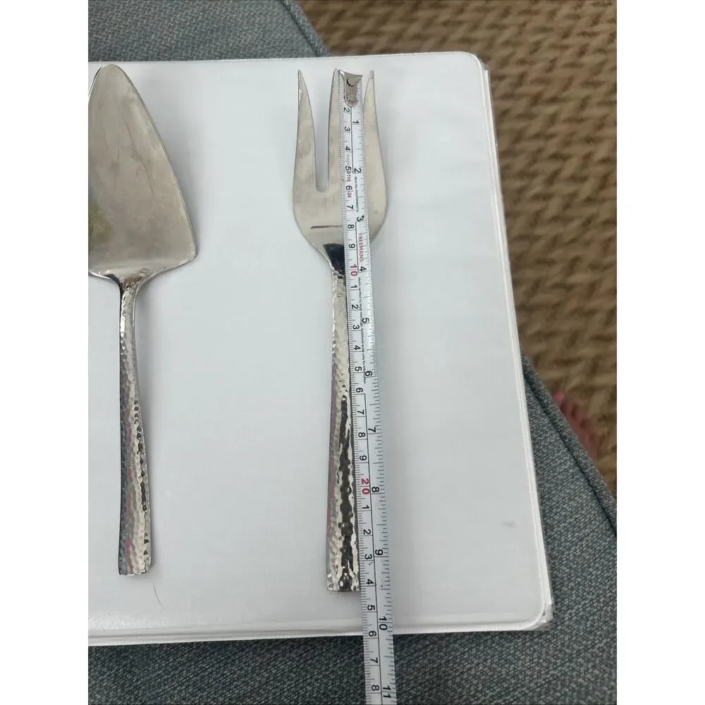 TOMODACHI Hampton Forge Ella Hammered Set Of 2 Serving Pieces Stainless Flatware
